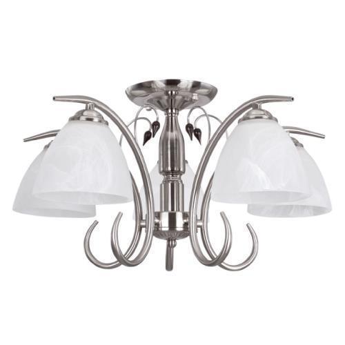 Satin Chrome Chandelier 5xE27 Bulb Holders CH179/5 Bright Star - Light Market