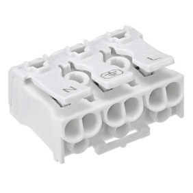 Spring Connector Quick Wire Connector Terminal Block 3 Way White - Light Market