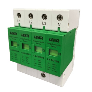 Surge Protector 4 Pole 10-20kA 385v LS-DD10/4 Din Rail Lear - Light Market