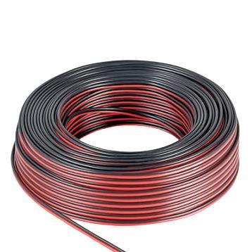 Twin Flex 1.0mm Red and Black 75m Roll - Light Market