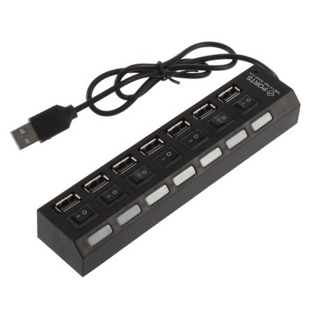 Usb 2.0 High Speed Hub 7 Port 480Mbps - Light Market