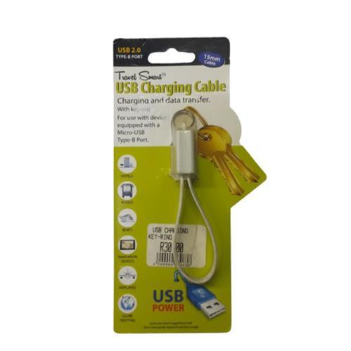 USB Charging Cable And Data Transfer With Keyring - Light Market
