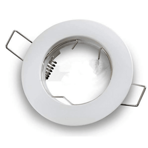 White Downlight Holder Straight Budget - Light Market