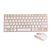 Wireless Keyboard and Mouse Combo Gold and White QK3940 - Light Market
